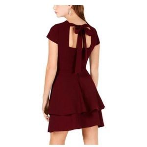 Burgandy size 3/4 dress with tie back